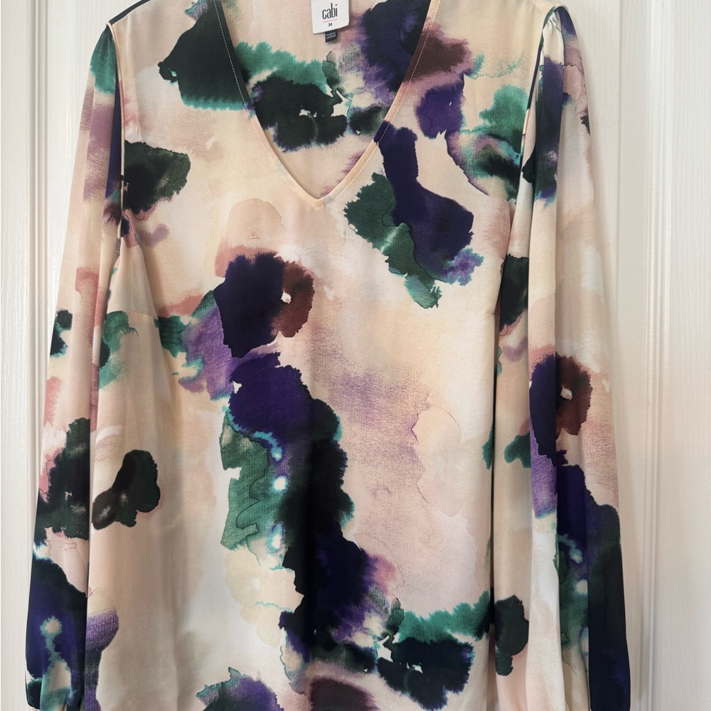 Mystic Blouse!!! CAbi Watercolor V-Neck Blouse